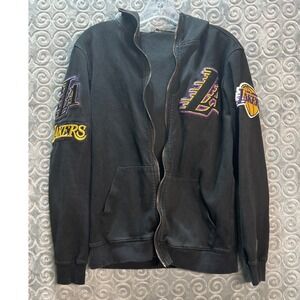 Pro Standard Los Angeles Lakers NBA Full Zip Bomber Jacket‎ Patches Mens Small